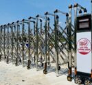 cổng xếp inox