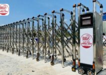 cổng xếp inox