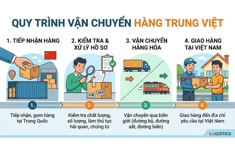 Quy trình vận chuyển hàng Trung Việt